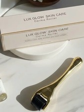 LUX Glow Skin Care Gold Derma Roller Tool Facial Skin Rejuvenation Anti-Aging picture