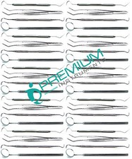 40 Pcs Dental Examination Pro Set Explorer 23/17 Sickle Scaler Tweezer Mirror 5 picture