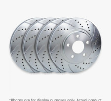 Front+Rear 2005 Nissan Maxima Performance Cross-Drilled & Slotted Brake Rotors. picture
