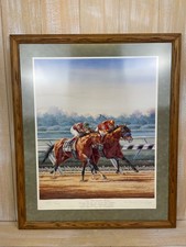 1998 Belmont Stakes Art Print Signed & Numbered Michael Geraghty 508/750 26