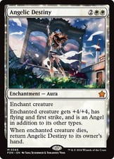 Angelic Destiny NM MYTHIC MTG Foundations [FDN] White Enchantment Aura Regular picture