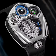 🔥USA🔥PINDU Engine Series Personality Leisure Barrel Hollow Men's P6658 Watch picture