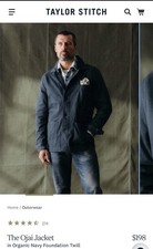 Taylor Stitch Ojai Jacket Mens 40 Organic Navy Foundation Twill Chore Coat picture