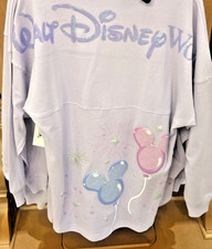 2026 Walt Disney World Mickey Mouse Balloons Spirit Jersey Small Lavender Sequin picture