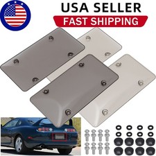2 X Car License Plate Frame Covers Transparent Unbreakable License Plate Protect picture