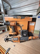 NIB RIDGID 18V Brushless Hammer Drill R86001 & Ratchet R866011B Combo Kit picture
