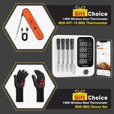INKBIRD 4-Probe Wireless Meat Thermometer BBQ Glove Instant Read BBQ Thermometer picture
