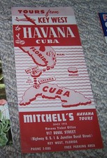 Vintage Tours From Key West To Havana Cuba Brochure Air Cruise Mitchells 1955 picture