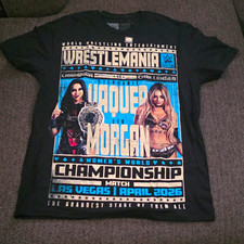 WWE WrestleMania 42 Vaquer vs Liv Morgan Women's World Title Shirt Black L picture