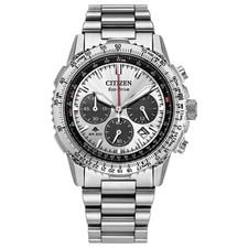 Citizen Men's Navihawk Chronograph Date Eco-Drive Silver Watch 40 MM CA4660-61A picture