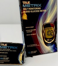 True Metrix Self Mon.  Blood Glucose Meter w/ 110 Test Strips.  Unopened. picture