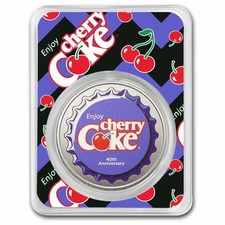 Coca-Cola® 1 oz Silver Colorized Round Cherry Coke® (in TEP) picture