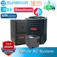 Goodman 2.5 TON 14.5 SEER2 Upflow R-32 AC System with 96% AFUE 60k BTU Furnace picture