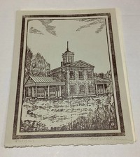 Fred Betty Turner Urbana Illinois 1955 Galena Market House Art Christmas Signed picture