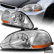 Headlight Assemblies Waterproof 2 2PCS Headlights Lamp Fit Compatible 1996 1997 picture
