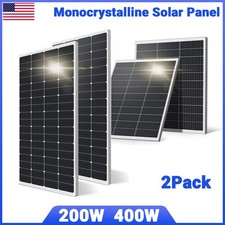 200W 400W 2Pack Solar Panel Battery Charger Mono Power RV Home Off-Grid PV Camp picture