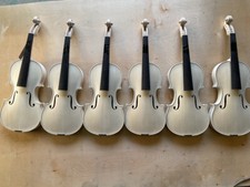 1PCS Unfinished Violin 4/4 Size Flame Maple Wood Spruce Top for Crafting Violins picture