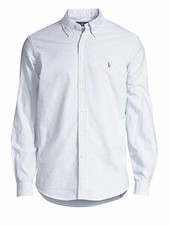 $130 Polo Ralph Lauren Men’s The Iconic Oxford Shirt Blue White L picture