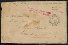 Anglo Boer War 1900 Soldier's Cover w/ RECOVERED FROM MAIL LOOTED BY THE ENEMY picture