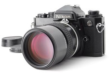 Nikon FE Black 35mm SLR Film Camera Ai 135mm f2.8 Lens [Near MINT] From JAPAN picture