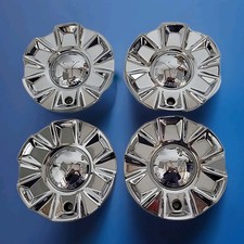 FOUR LIGHTLY USED VAGARE LUXURY WHEELS CHROME CENTERCAPS C-254-1  picture