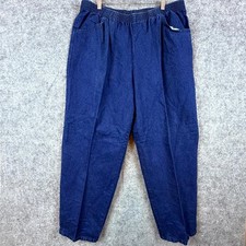 Vintage Cascade Blues Jeans Womens 22W Short Blue Denim Pleated Tapered Leg picture