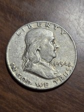 1954-D Franklin Half Dollar 90% Silver Denver Mint Circulated picture
