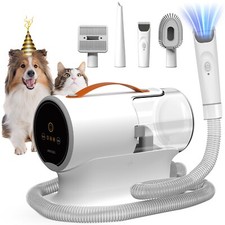 AIRROBO PG100 Pet Dog Grooming Vacuum Kit 5-in-1, 12000Pa 2L DustBin 4.9Ft Hose picture
