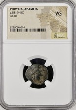 Ancient Apameia Phrygia Coin 88BC-40BC Artemis NGC Certified AE18 Scarce Type picture
