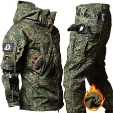 New Waterproof Set Mens Winter Hooded Jacket Pants Tactical Camo Multi Pockets picture