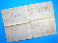 Original 1954 Harley KR KHR Factory Modification Blueprint Stamp by Bill Harley picture