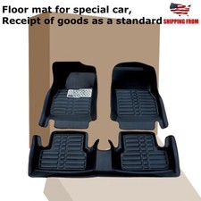 Floor Mats Liners XPE Waterproof All-Weather For Ford Fusion 2013-2020 Black picture