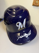 Jackson Chourio Milwaukee Brewers Signed Full Size Baseball Helmet Beckett COA picture