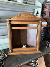 Antique c1910 Sign Can Wooden Front Frame Lighted Advertising Display Theater picture
