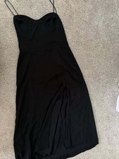 Abercrombie & Fitch Black Strappy Midi Dress - Size M picture