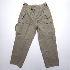 VTG 1960s German Bundeswehr Heavy Wool Cargo Trousers Mens 30-32 Green Field EUC picture
