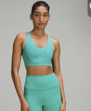Lululemon Size 8 Envital Bra *Medium Support B/C Cup Kelly Green EUC picture