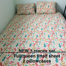 Little sleepies pink ready to rodeo Bamboo Custom Queen Bed fitted Sheet set picture