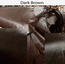 Premium Genuine Top Grain Upholstery Leather Hide - Dark  Brown - 36-42 SF picture