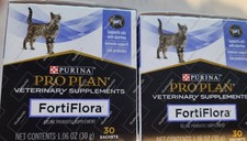 Lot of 2) New Puina FortFlora For Cats Probiotic Pro Plan Veterinary Supplement picture