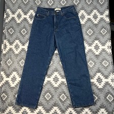VTG LL Bean Double L Relaxed Fit Fleece Lined Jeans Mens 34x30 Blue Denim 0AJ82 picture