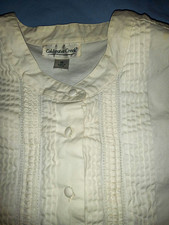 Coldwater Creek Women's White Cotton Woven Pleated Button Front Blouse 1X picture