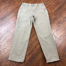 Carhartt Pants Mens 38 Beige Carpenter Canvas Work Wear Loose Original B11 DES picture