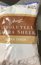 Hanes Absolutely Ultra Sheer pantyhose 3 pair pack slightly Imperfect picture