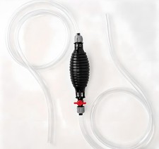 9.8Ft Siphon Hose Transfer Hand Pump With Flow Valve For Gasoline Oil Water Fuel picture