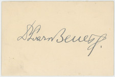 Edvard Benes Czechoslovakia Autographed Signed Index Card AMCo COA 30017 picture