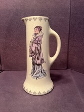 Rare Roseville Creamware Pitcher with Gibson Girl Motif C1908-10 picture