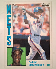 Topps 1984 Darryl Strawberry #182 New York Mets Rookie Baseball Card picture