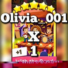 1 x With The Band ⭐⭐⭐⭐⭐ Set 20 :- Mono_Poly_Go Golden Blitz Stickers :- Fastest picture