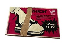 Vintage 1983 Easy-Iron As Seen On TV Red Steam Travel Iron Box Instructions&SALT picture